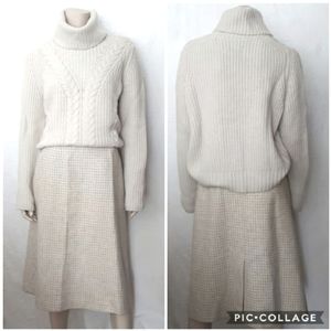 Vintage | A-line Tweed Midi Skirt